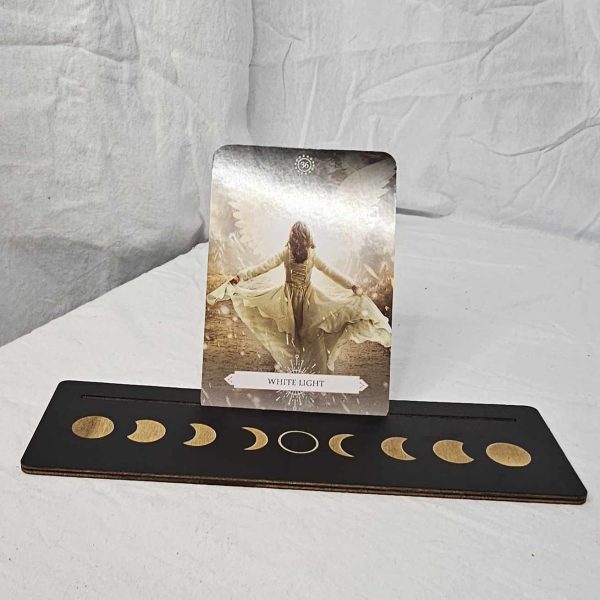 Wooden Moon Cycle Oracle/Tarot Card Holder - Image 2